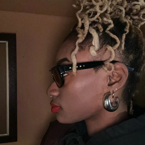 **COPY** Black & Red Marni shades with case.